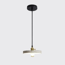 Modern Stylish Stone pendant light in geometric shape with black cord