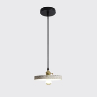 Modern Stylish Stone pendant light in geometric shape with black cord