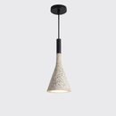 Modern Stylish Stone pendant light in geometric shape with black cord