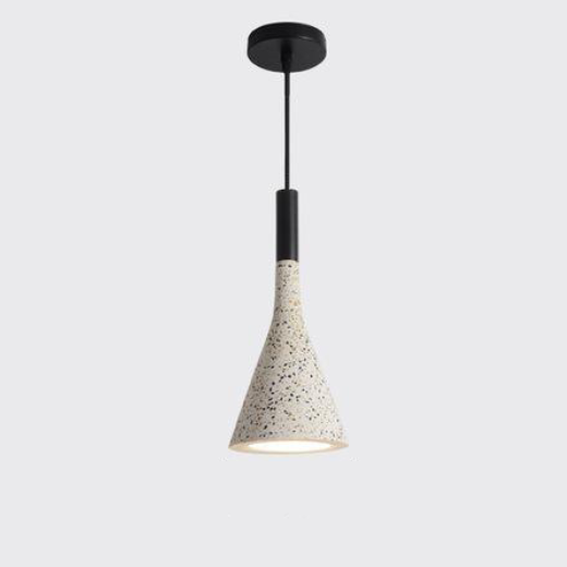Modern Stylish Stone pendant light in geometric shape with black cord