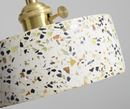 Modern Stylish Stone pendant light in geometric shape with black cord