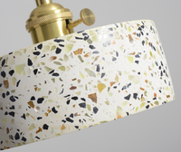 Modern Stylish Stone pendant light in geometric shape with black cord