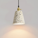 Modern Stylish Stone pendant light in geometric shape with black cord