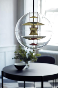 clear and gold Globe acrylic pendant light VP Globe Pendant - Acrylic Verner Panton for Verpan