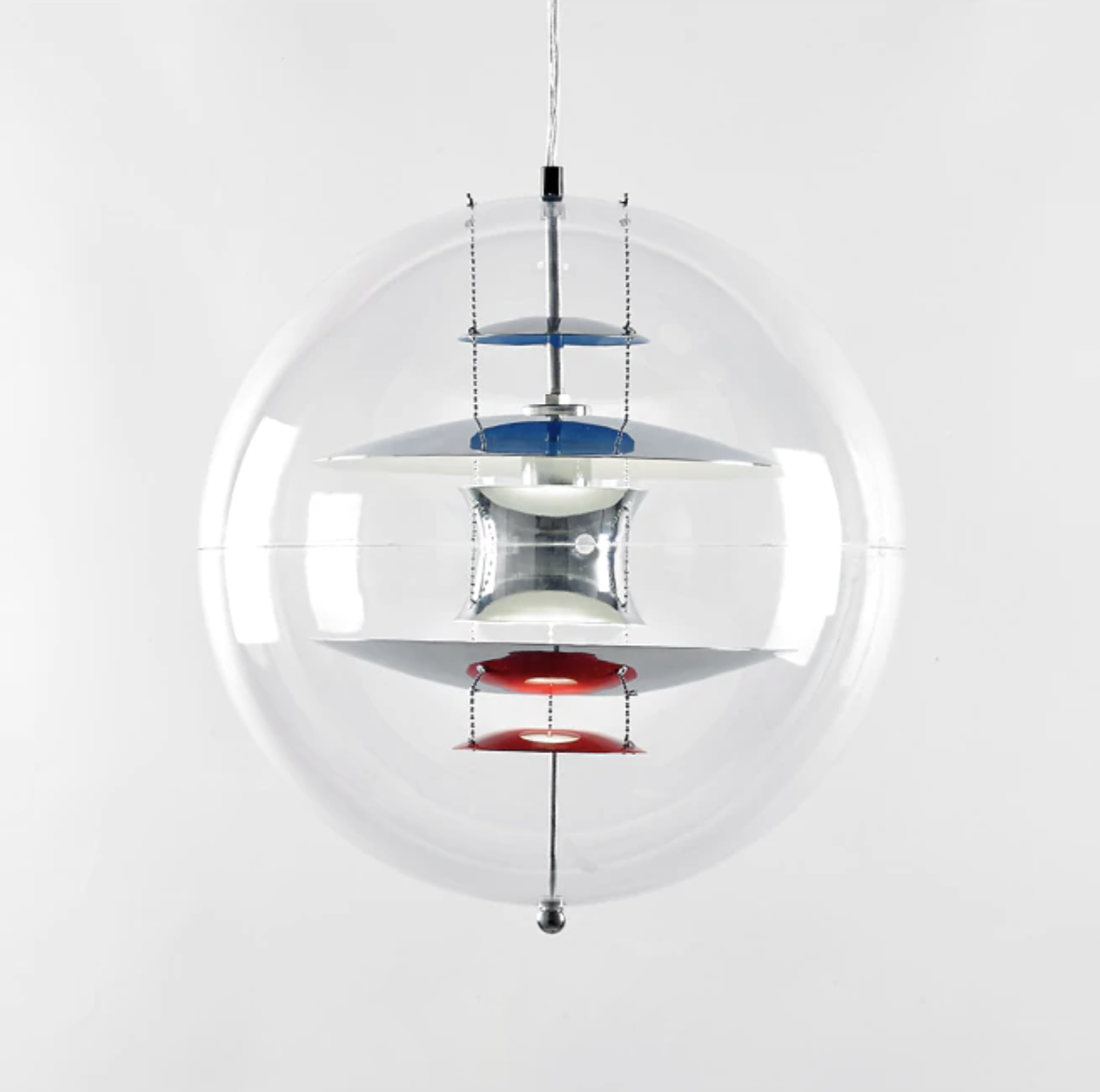 clear and gold Globe acrylic pendant light VP Globe Pendant - Acrylic Verner Panton for Verpan