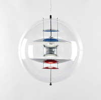 clear and gold Globe acrylic pendant light VP Globe Pendant - Acrylic Verner Panton for Verpan