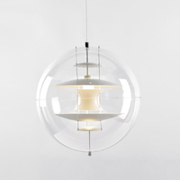 clear and gold Globe acrylic pendant light VP Globe Pendant - Acrylic Verner Panton for Verpan