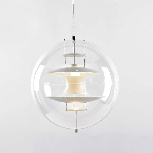 clear and gold Globe acrylic pendant light VP Globe Pendant - Acrylic Verner Panton for Verpan