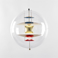 clear and gold Globe acrylic pendant light VP Globe Pendant - Acrylic Verner Panton for Verpan