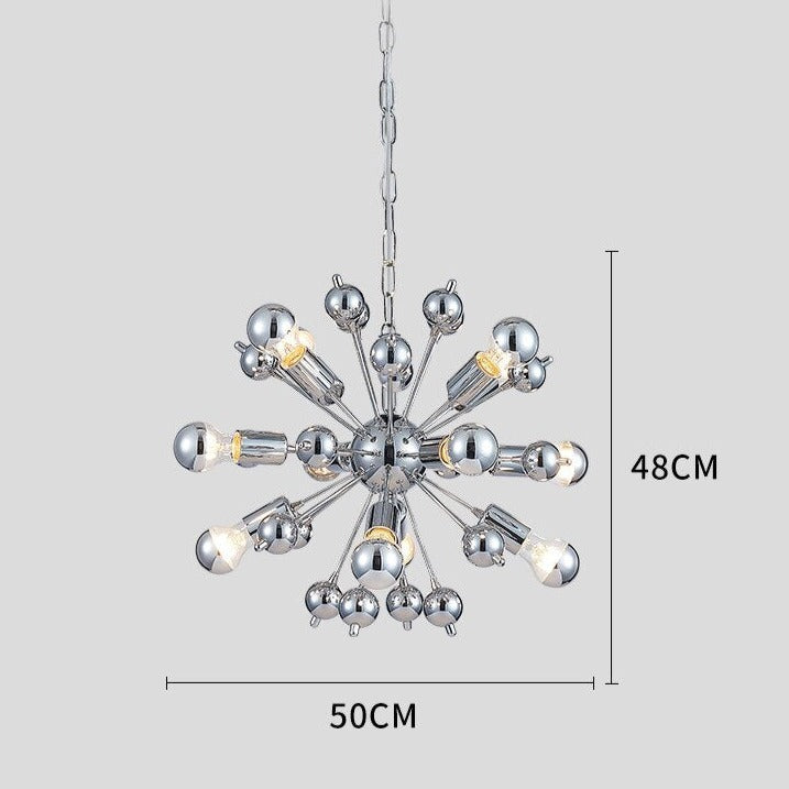 Retro Sputnik Chrome LED Chandelier-Letifly Lights and Decor