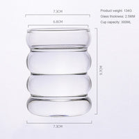Rim Rum Ripple Glass Cups-Letifly Lights and Decor