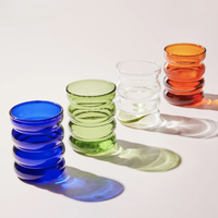 Rim Rum Ripple Glass Cups-Letifly Lights and Decor