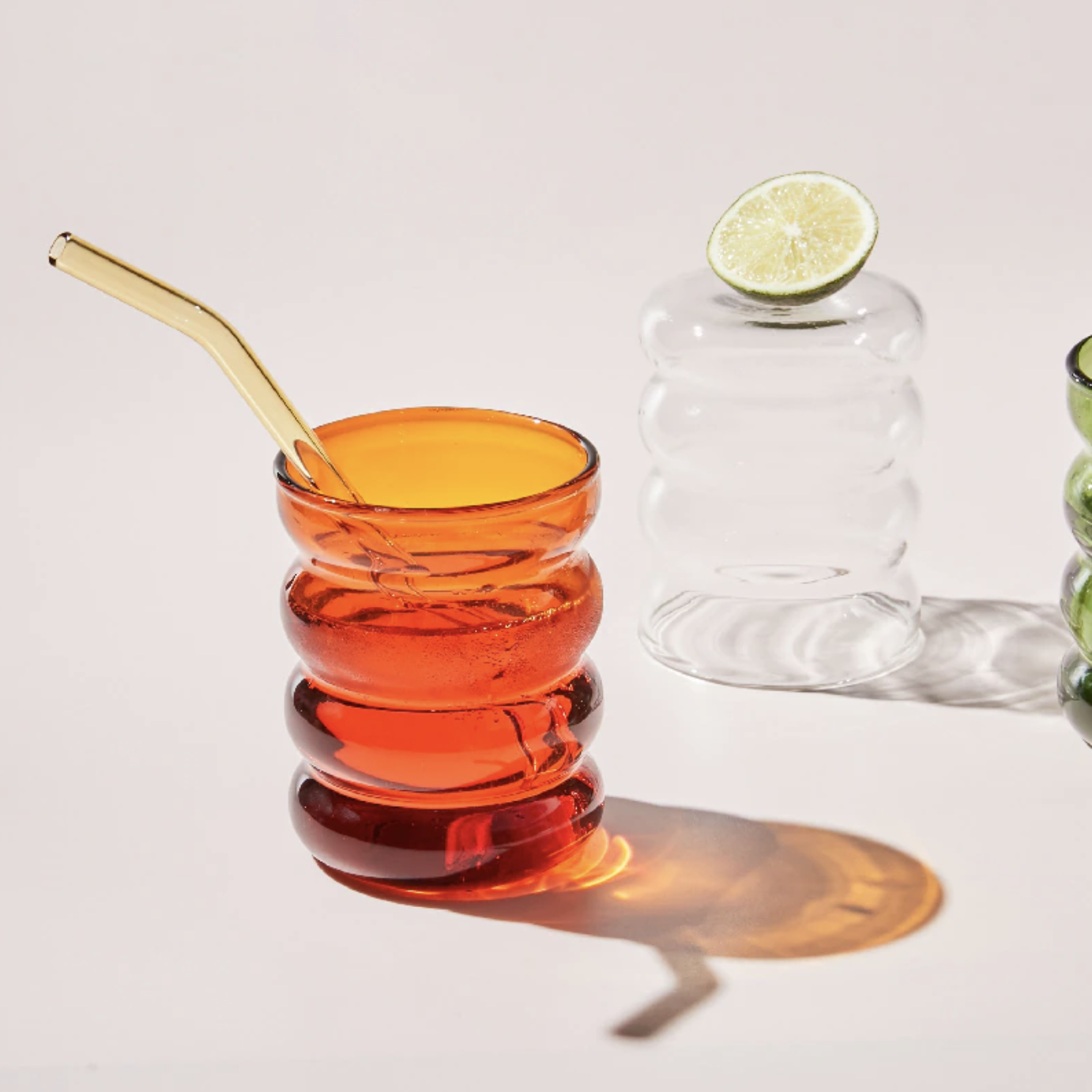 Rim Rum Ripple Glass Cups-Letifly Lights and Decor