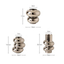 Silver Plated Metallic Ceramic Vase  Round Bubble Stacked
