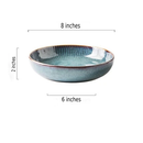 River Blue Ceramic Porcelain Dinnerware-Letifly Lights and Decor