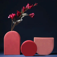 Modern Ceramic Handmade Geometric Shape Vase