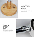 Wood & Metal Reading Lamp with Plug Cord Installation