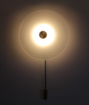 Round Glass Stone Wall Light