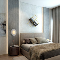 Round Glass Stone Wall Light