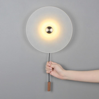 Round Glass Stone Wall Light
