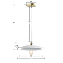 Saben Layered Shade Pendant Lamp-Letifly Lights and Decor