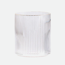 Glass Cup Transparent with Gold Inlay for Bathroom and Dining Accessories