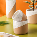 Home Decoration Creative Linen Glaze Ceramic Flowerpot 