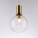 Satchi Clear Globe & Brass LED Bulb Pendant Light-Letifly Lights and Decor