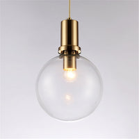 Satchi Clear Globe & Brass LED Bulb Pendant Light-Letifly Lights and Decor