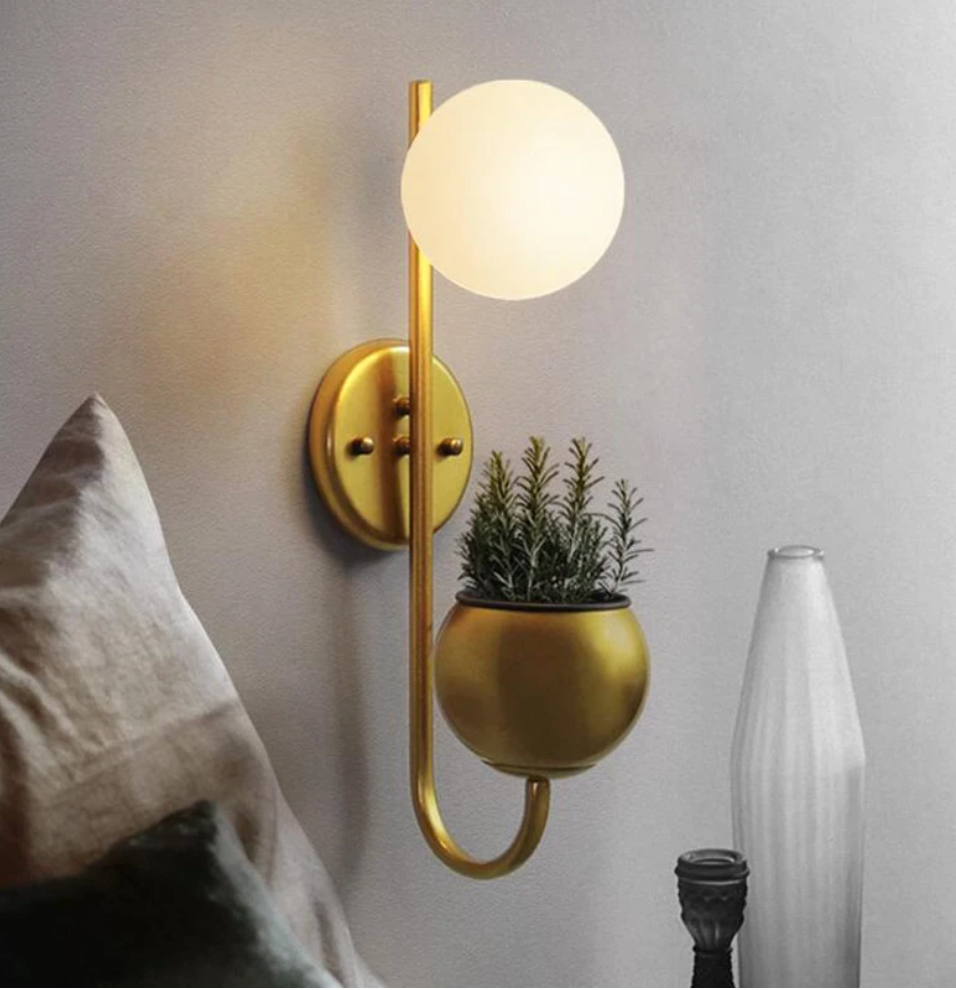 Savoy LED Wall Lamp Planter & Organizer - Final sale