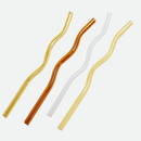 Colored Glass Straw Wave Curly Modern Fun Decor