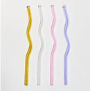 Colored Glass Straw Wave Curly Modern Fun Decor