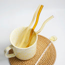 Colored Glass Straw Wave Curly Modern Fun Decor