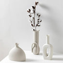 Modern Ceramic Still Life Vases for Flowers Plants and Home Decor white neutral