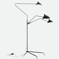Serge Duckbill Industrial Floor Lamp with 3 Lights-Letifly Lights and Decor