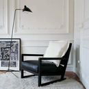 cone iron base aluminum shade industrial black floor lamp