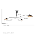 Serge Mouille Ceiling Lamp 3 arm light chandelier nordic vintage spider lamp