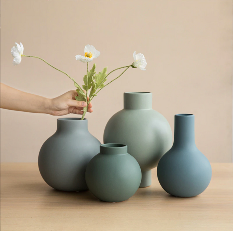Shades of Blue Ceramic Vase - Final Sale