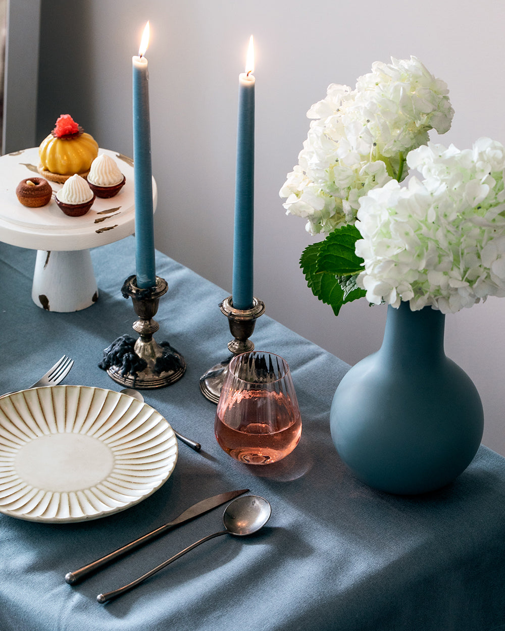 Shades of Blue Ceramic Vase - Final Sale-Letifly Lights and Decor