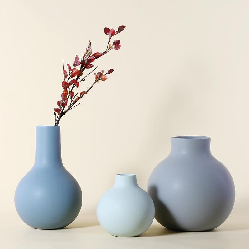 Shades of Blue Ceramic Vase - Final Sale