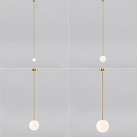 gold Single Globe Brass Pendant