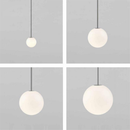 Single Globe Brass Pendant