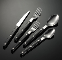 Skol Retro Flatware in Brushed Stainless Steel-Letifly Lights and Decor