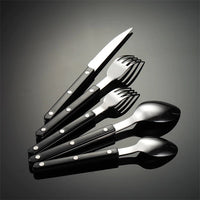 Skol Retro Flatware in Brushed Stainless Steel-Letifly Lights and Decor
