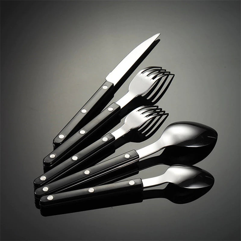 Skol Retro Flatware in Brushed Stainless Steel-Letifly Lights and Decor