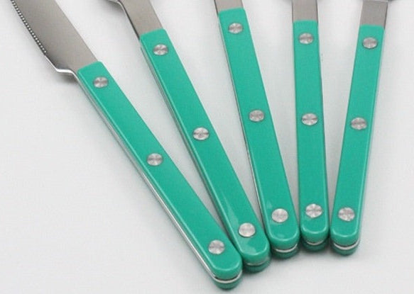 Skol Retro Flatware in Brushed Stainless Steel-Letifly Lights and Decor