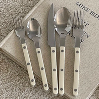 Skol Retro Flatware in Brushed Stainless Steel-Letifly Lights and Decor
