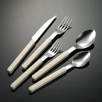 Skol Retro Flatware in Brushed Stainless Steel-Letifly Lights and Decor
