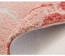 3D Pattern Rug Wool Floor Mat in Pink Color for Living Room Decoration