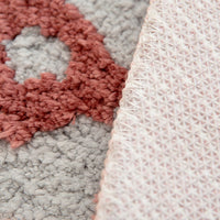 3D Pattern Rug Wool Floor Mat in Pink Color for Living Room Decoration